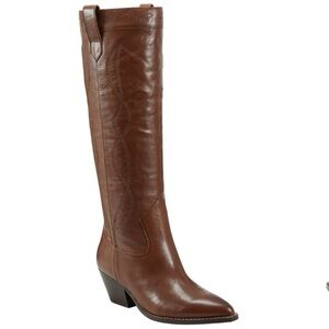 Marc Fisher LTD Edania Pointed Toe Western Knee High Heeled Boots